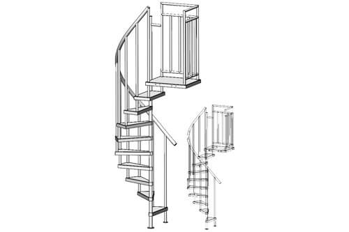 Rock Run Industries Spiral Stairs Leading To A Loft Designed To Be Consistent And Repetitive