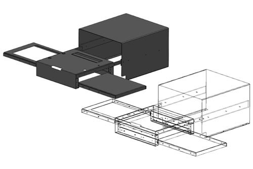 Rock Run Industries Triple Platform Outside Kitchen Designed To Maximize Storage Space In An RV Unit