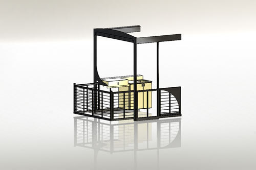 Rock Run Industries RV Parts Rear Porch Outside Kitchen